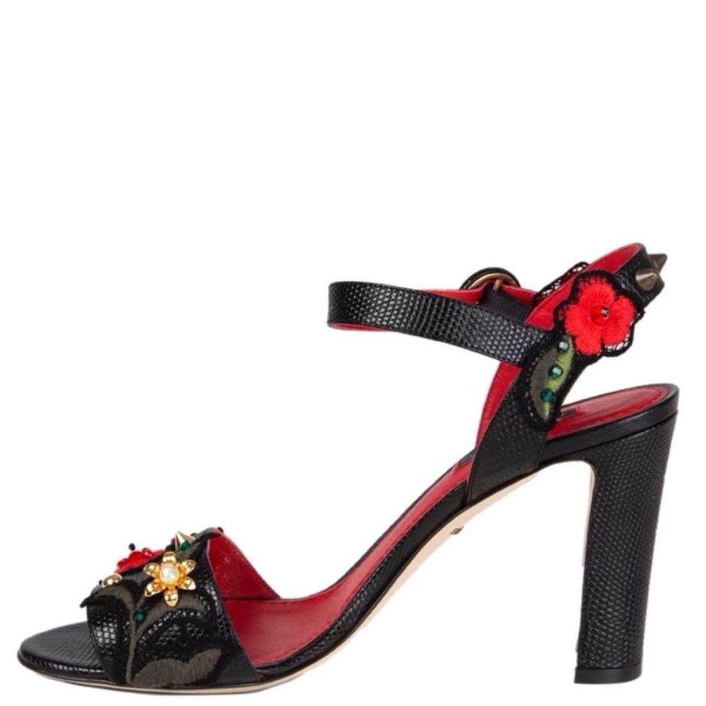 Dolce & Gabbana Embossed Leather Heels - Picture 2 of 16